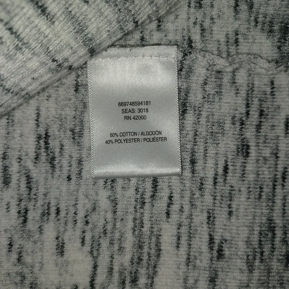 Women's‎ Basic Editions Black & White Open Cardigan with Front Pockets Size 2X